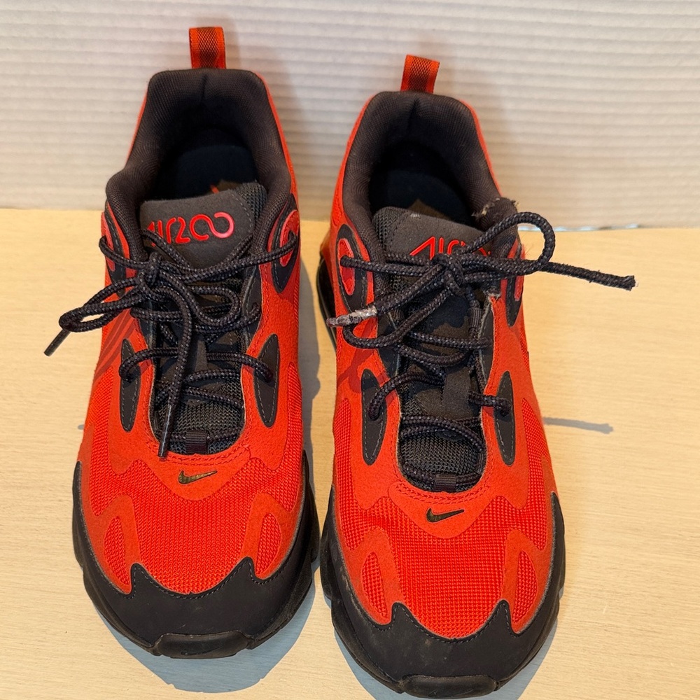 Nike Air Max 200 Red and Black Sneakers